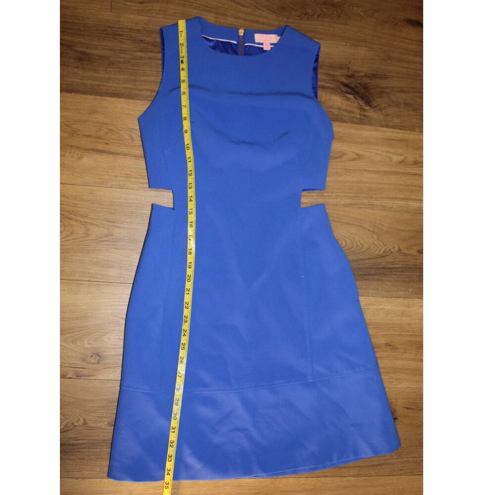 Ted Baker London Cobalt Blue Panache Cut Out Fit Flare Dress Size 1 US 4-6 - Picture 6 of 7